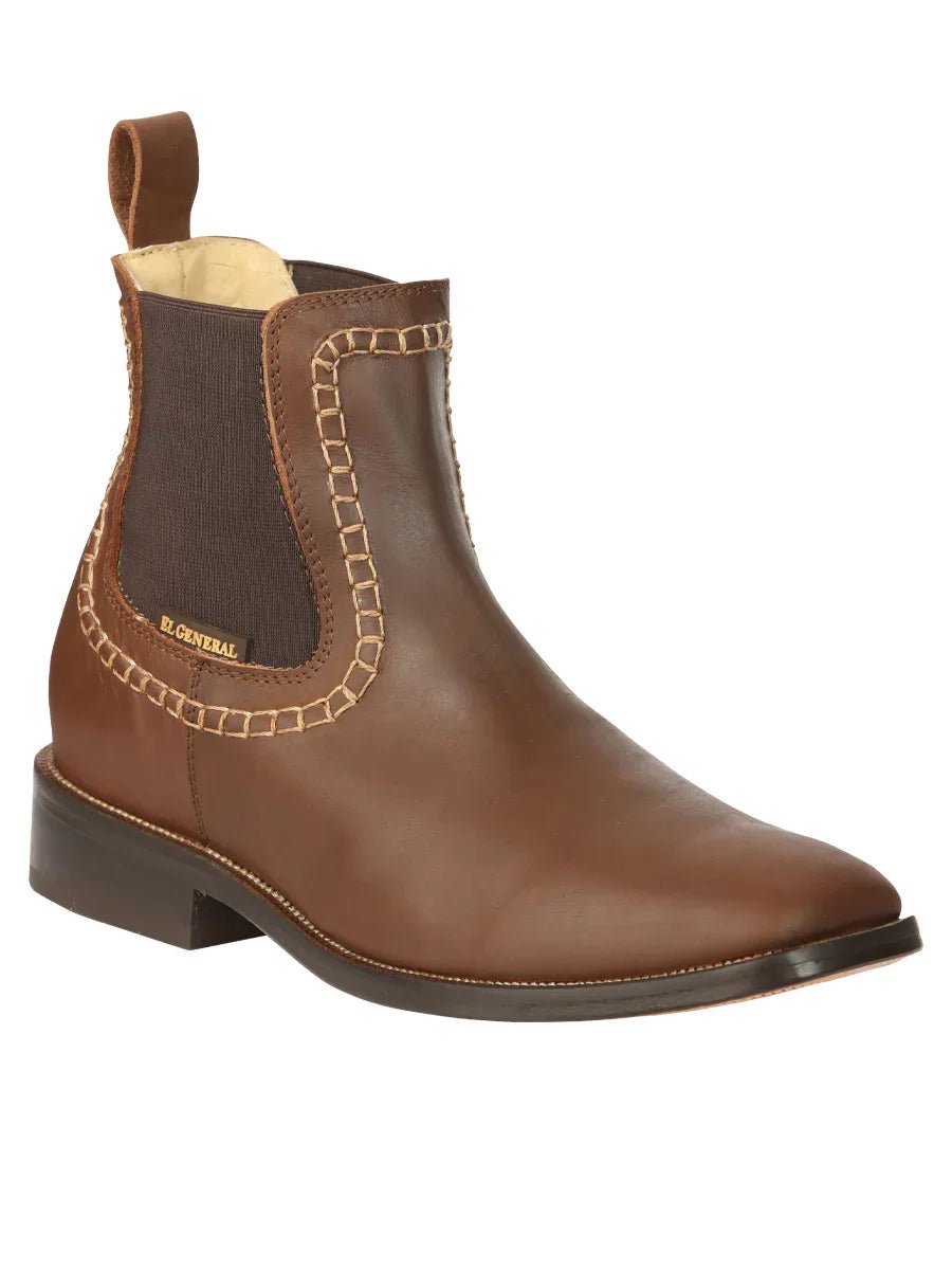 El General Men’s Leather Ankle Boots - Brown 45421 - N4dboots.com