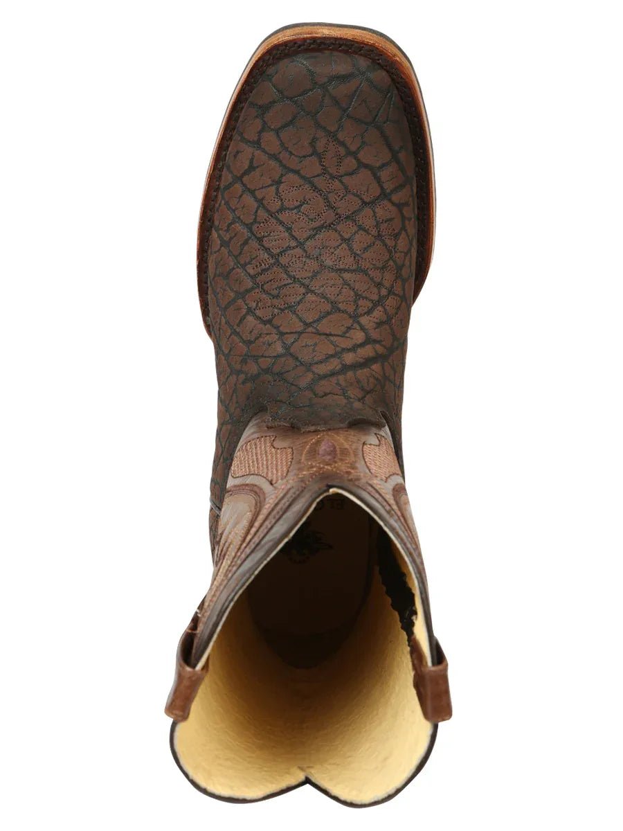 Men’s El General Rodeo Boot - Imitation Bull Neck Brown 45668 - N4dboots.com