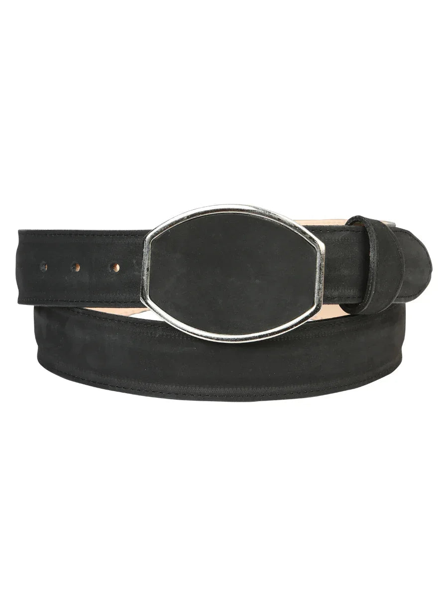 El General Men’s Western Nubuck Black Belt 45575 - N4dboots.com