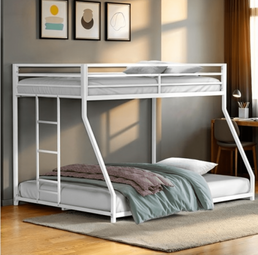 ROTHWELL Twin/full Metal Bunk Bed | FM - BK1200WH - TF Color Matte Withe - N4dboots.com