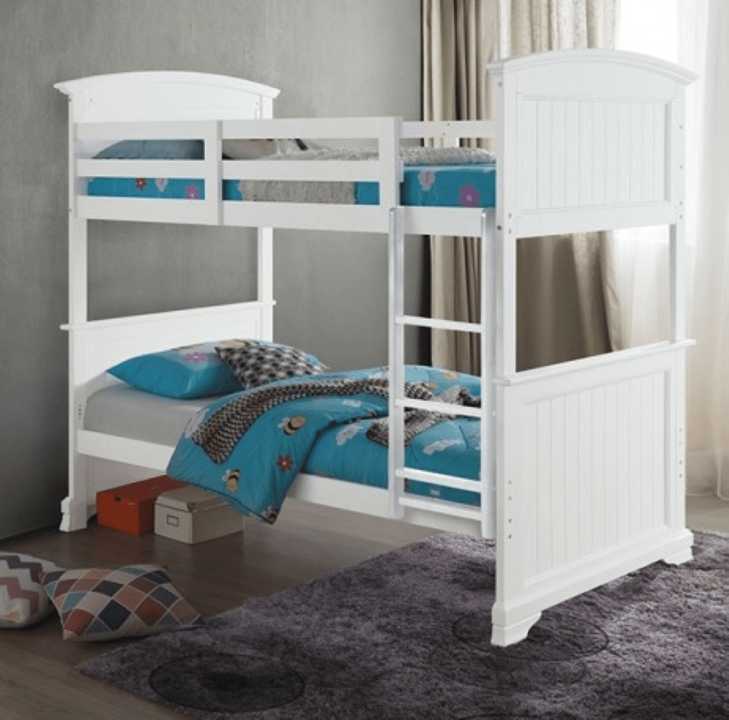 ALBANO Twin/Twin Bunk Bed | FM - BK107WH - T - BED Color White - N4dboots.com