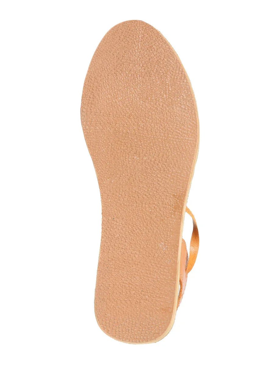 Mexican Artisanal Sandals Leather Honey 604020 - N4dboots.com