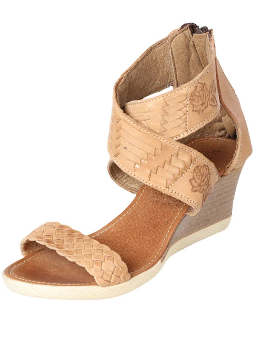 Mexican Artisanal Sandals Leather Tan 602953 - N4dboots.com