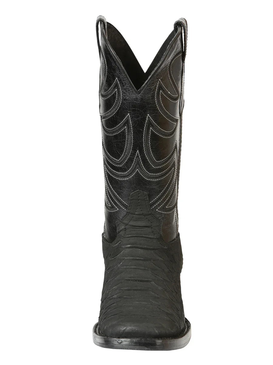 El General Men’s Rodeo Boot Imitation Python - Black 45561 - N4dboots.com
