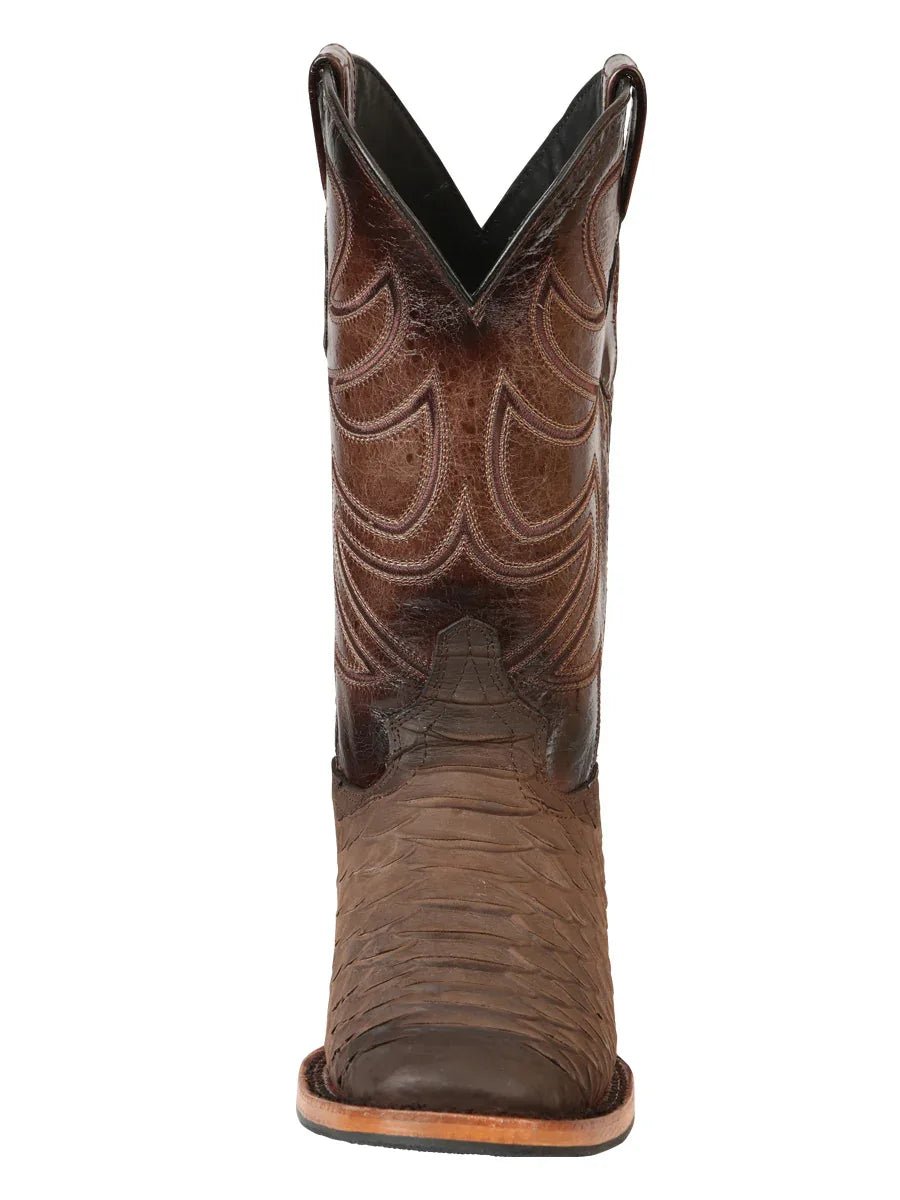 El General Men’s Rodeo Boot Imitation Python - Brown 45562 - N4dboots.com