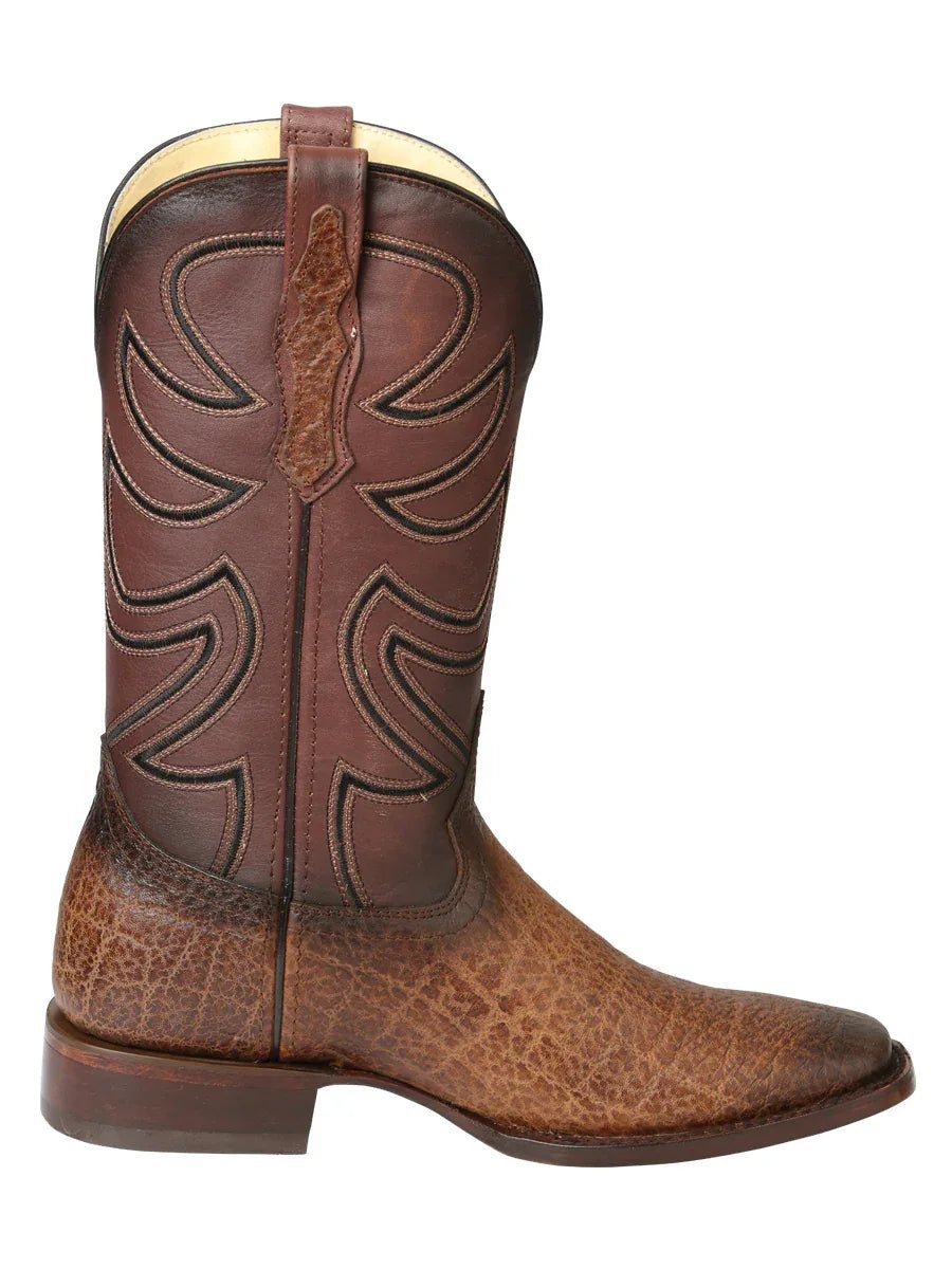 Men’s El General Rodeo Boots - Tobacco Elephant Print 45665 - N4dboots.com