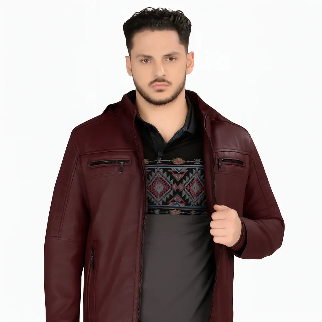 Chamarra color vino 612 - N4dboots.com