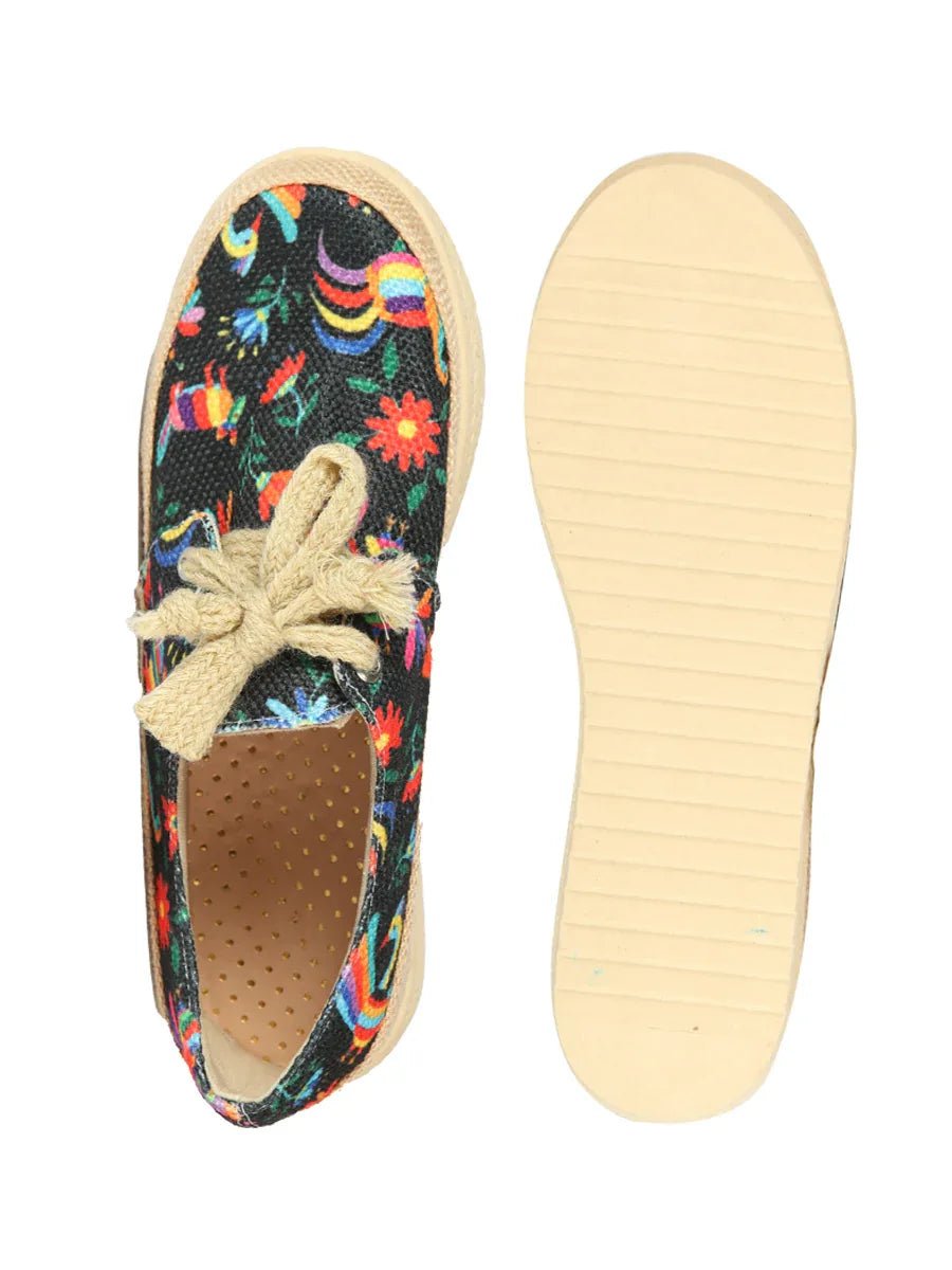 Mexican Artisanal Yute Tennis 50% Cotton, 50% Polyester Multicolor 603958 - N4dboots.com