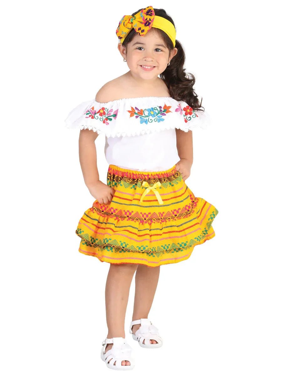 Artisanal Embroidered Set 100% Cotton Yellow 602101 - N4dboots.com