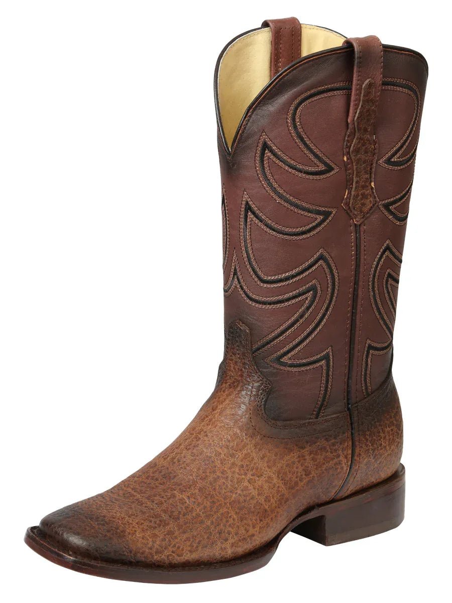 Men’s El General Rodeo Boots - Tobacco Elephant Print 45665 - N4dboots.com