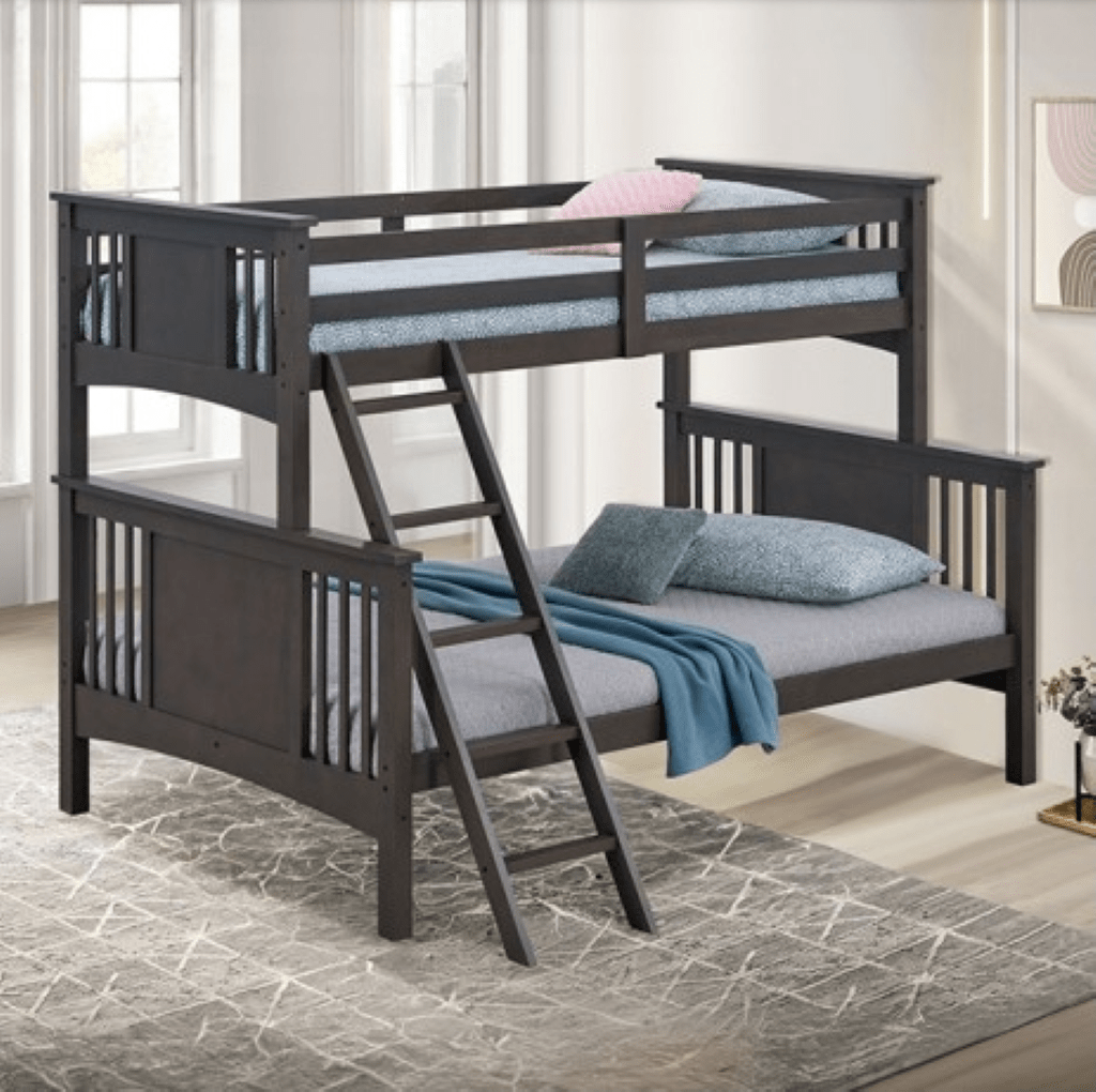 SPRING CREEK Twin/Full Bunk Bed | FM - BK602F - GY - BED Color Stain Gray - N4dboots.com
