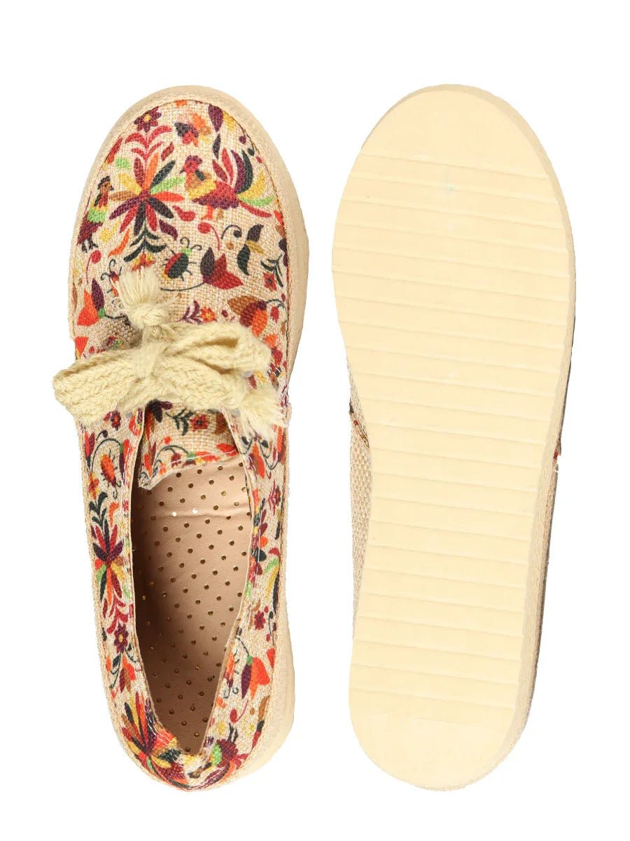 Mexican Artisanal Yute Tennis 50% Cotton, 50% Polyester Multicolor 603959 - N4dboots.com
