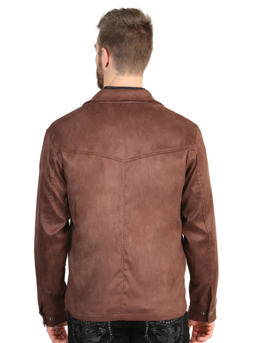 El General Men’s Suede Jacket - Brown 45649 - N4dboots.com