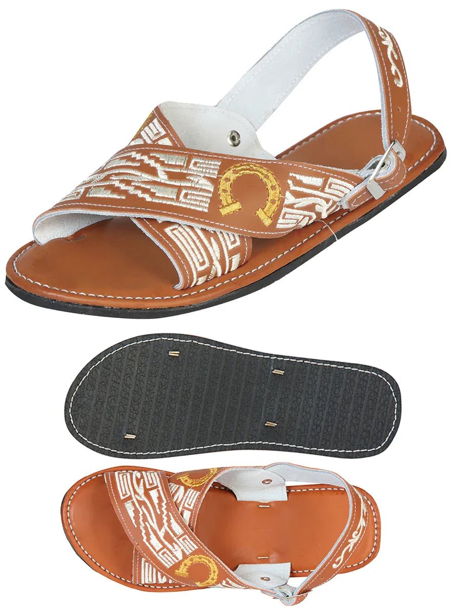 Mexican Artisanal Sandals 50% Leather, 50% Synthetic Natural 603789 - N4dboots.com