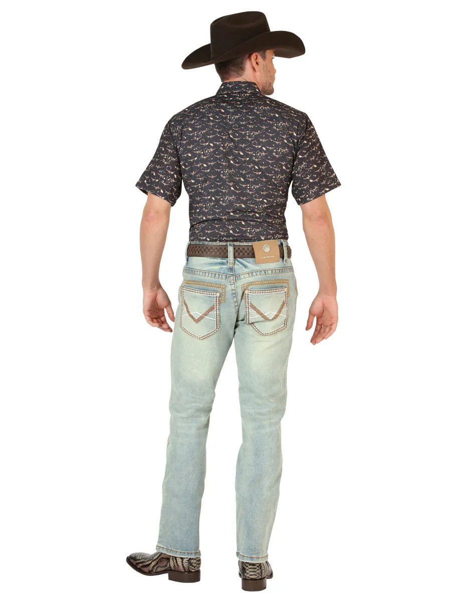 Centenario Men’s Bootcut Jeans - Light Blue 45535 - N4dboots.com