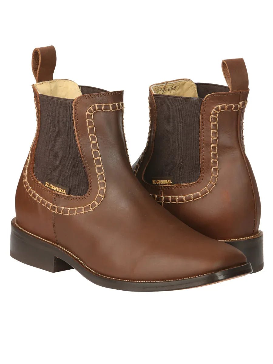El General Men’s Leather Ankle Boots - Brown 45421 - N4dboots.com