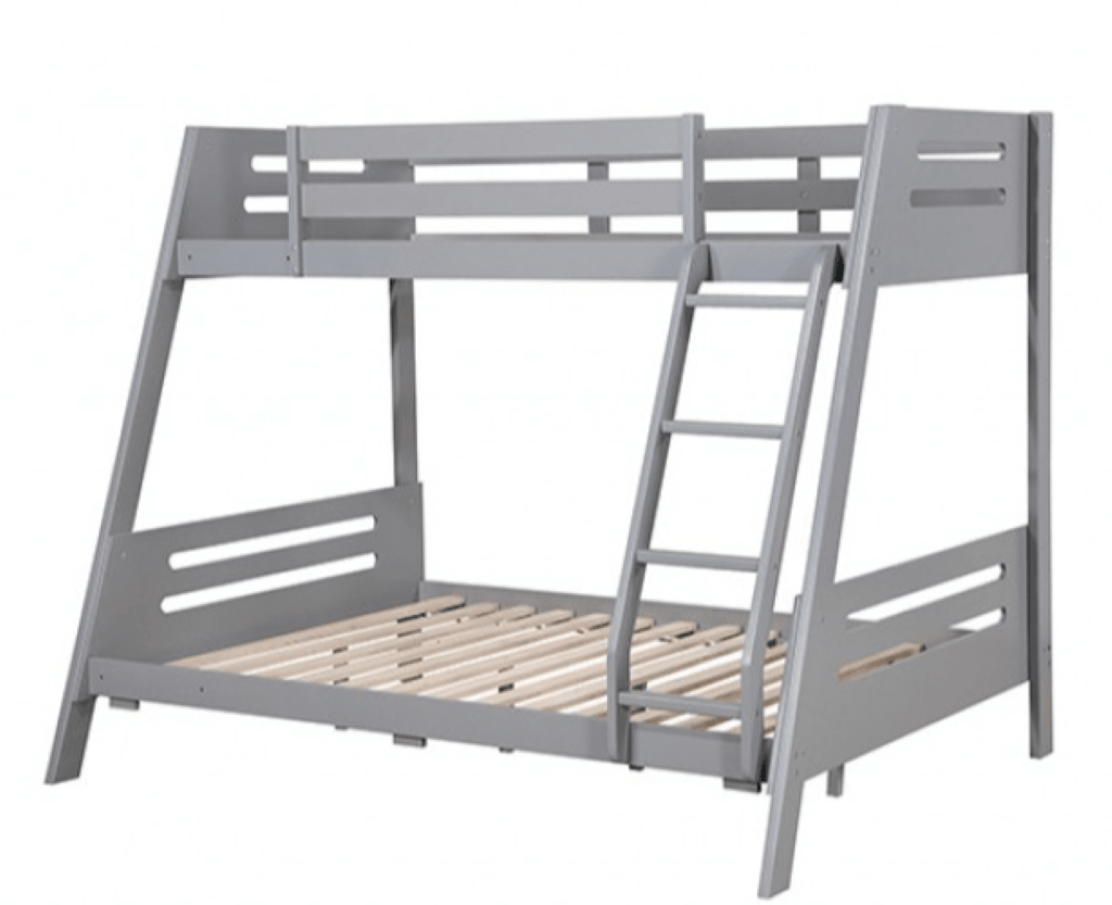 EMILE Twin/Full Bunk Bed | FM - BK003GY - BED Color Gray - N4dboots.com