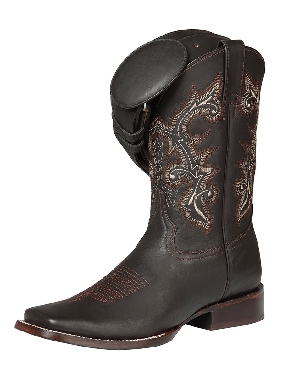 Rodeo Boot El Senor de los Cielos - leathert Crazy - Choco 124067 - N4dboots.com