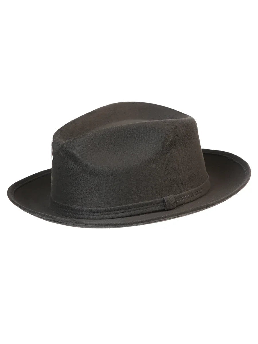 Artisanal Hand Painted Hat Suede Black 603820 - N4dboots.com