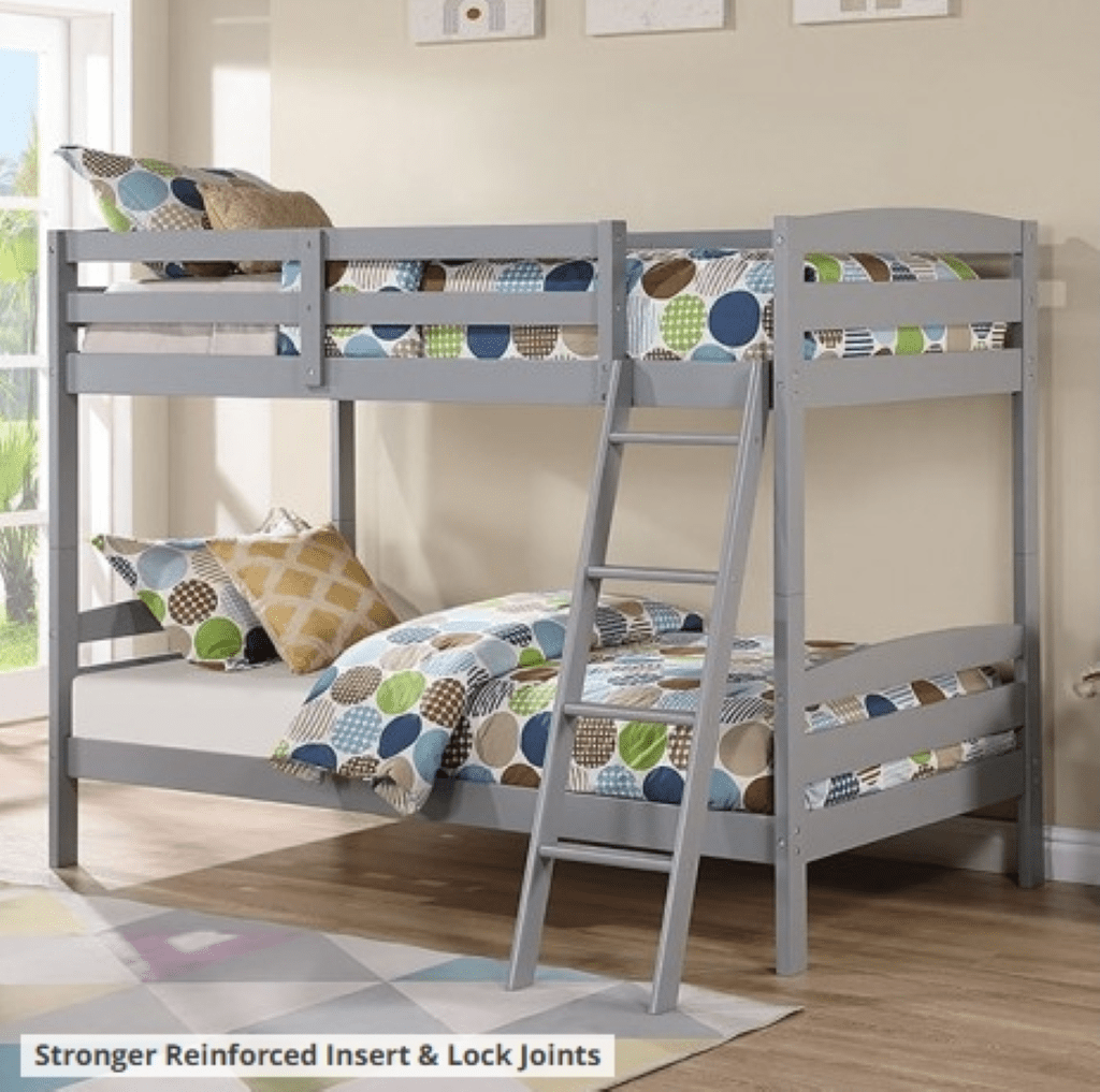 CANDICE Twin/Twin Bunk Bed | FM - BK002GY Color Gray - N4dboots.com