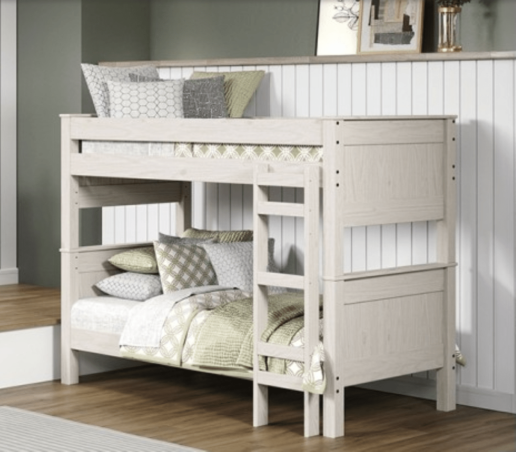 ALBANY Twin/Twin Post Bunkbed | AM - BK302WH - BED Color White - N4dboots.com