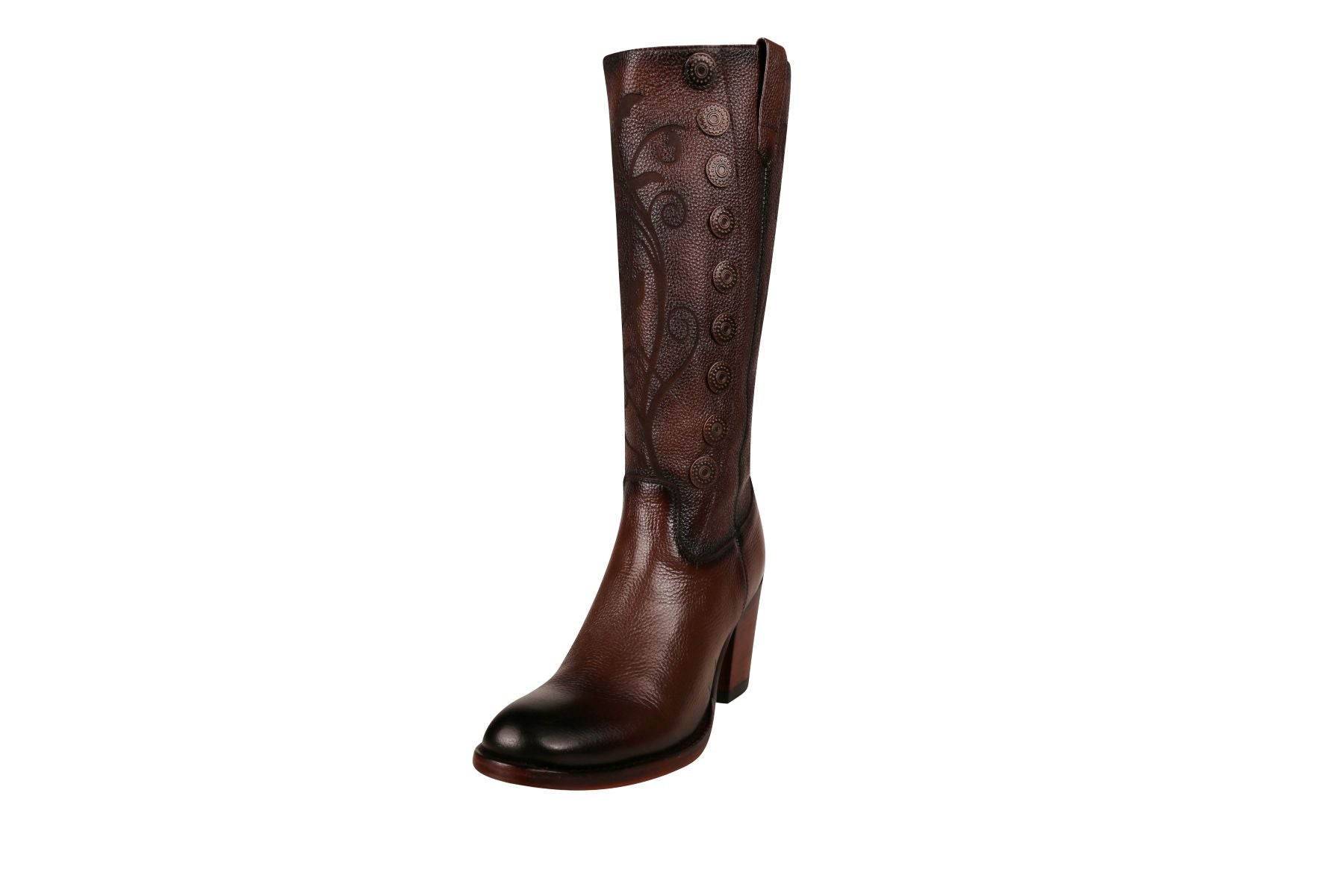 Bota Alta Fashion de Mujer en Piel Color Café – Estilo Elegante y Moderno - N4dboots.com