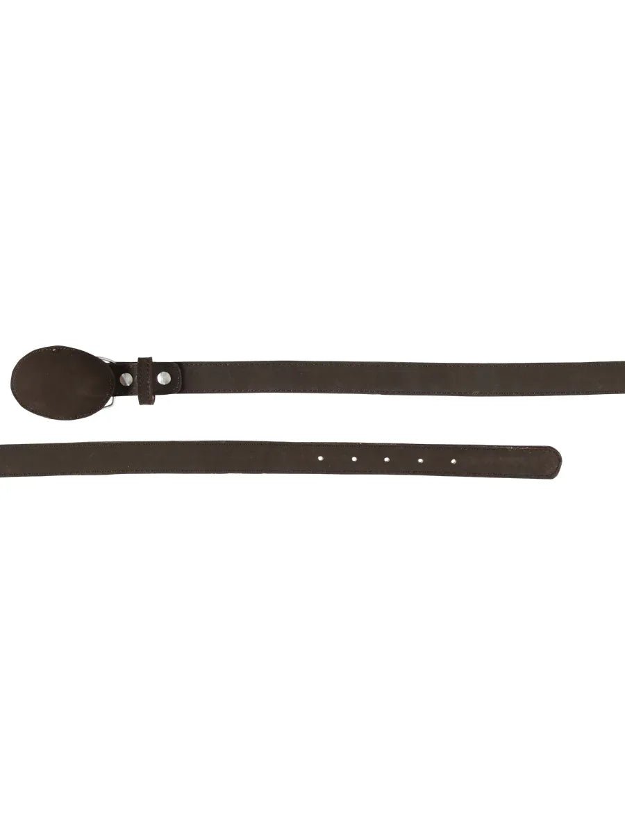 Kids Western Belt - El General Nobuck Choco 45445 - N4dboots.com