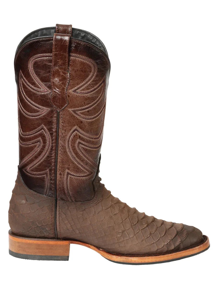 El General Men’s Rodeo Boot Imitation Python - Brown 45562 - N4dboots.com