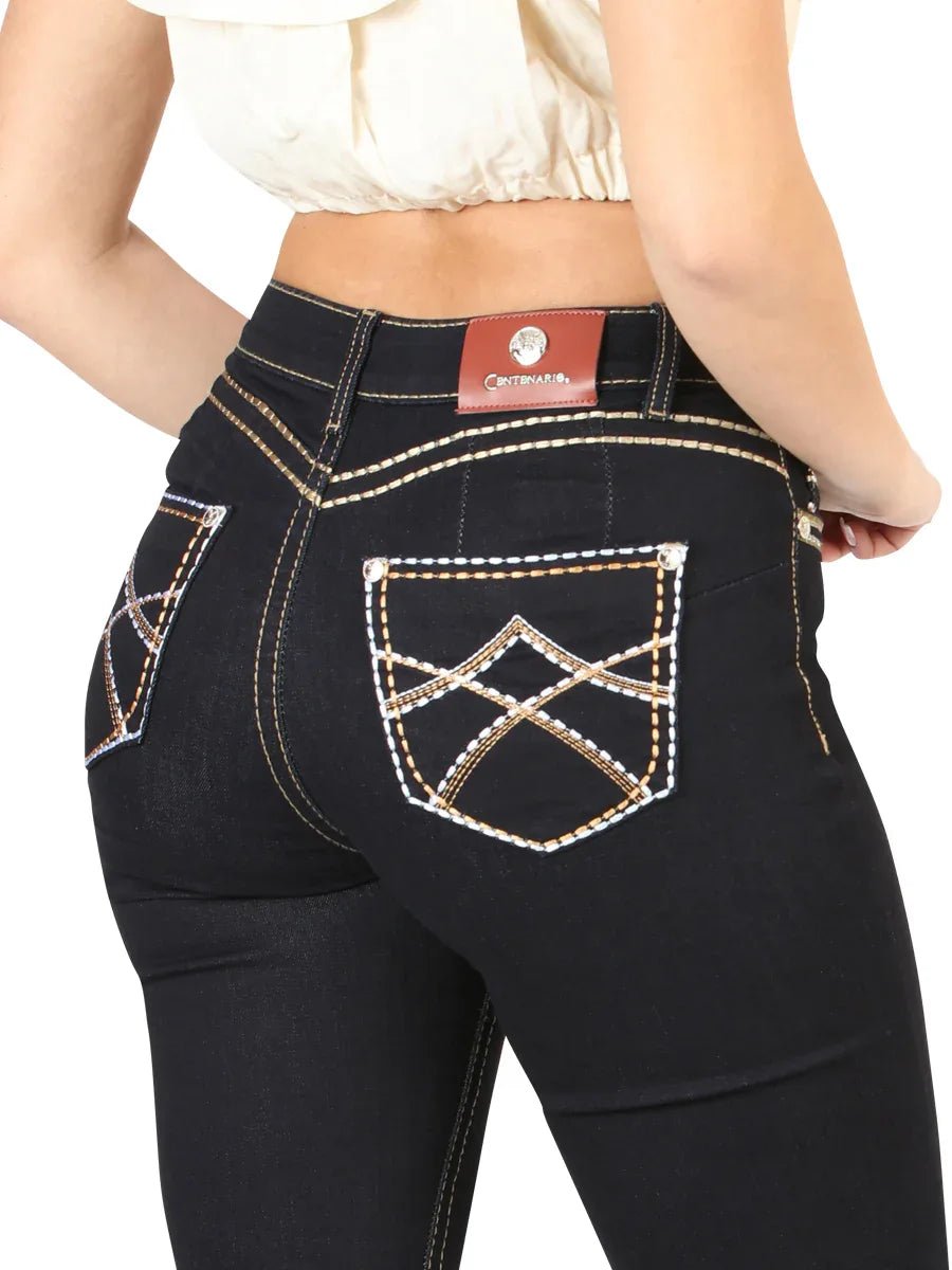 Centenario Women's Medium Blue Bootcut Denim Jeans 45544 - N4dboots.com