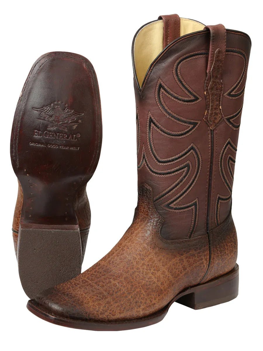 Men’s El General Rodeo Boots - Tobacco Elephant Print 45665 - N4dboots.com