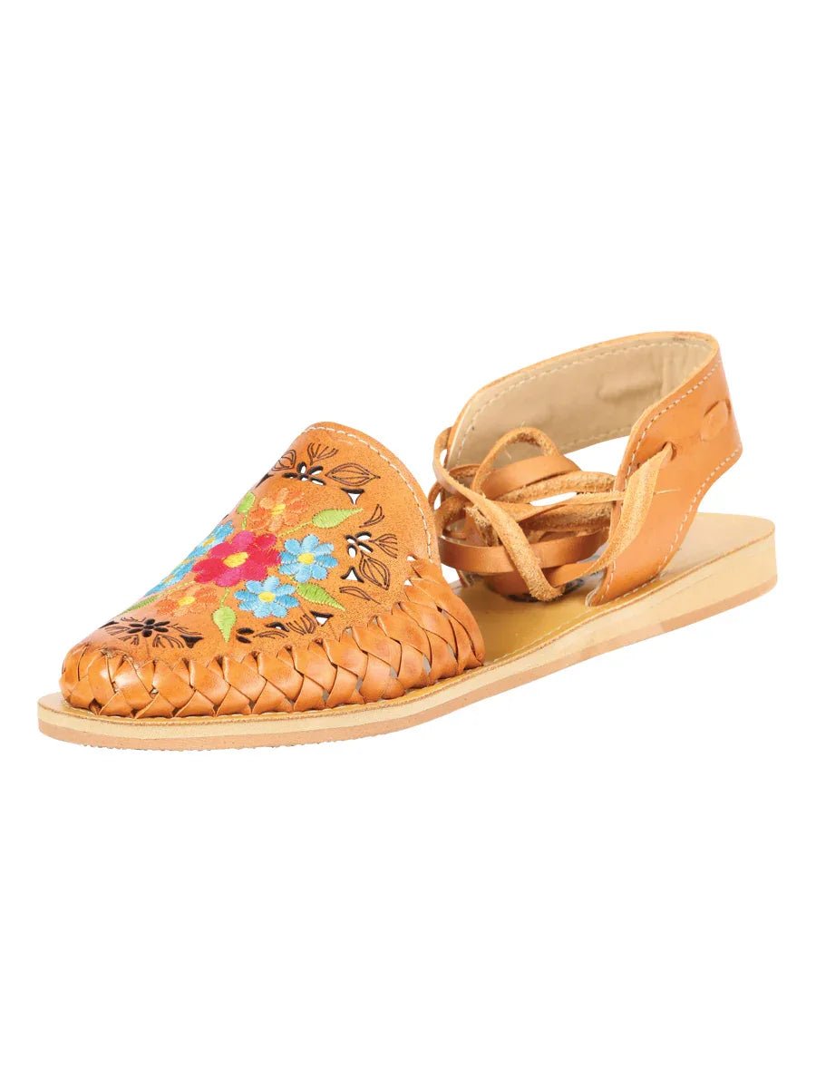 Mexican Artisanal Sandals Leather Honey 604020 - N4dboots.com