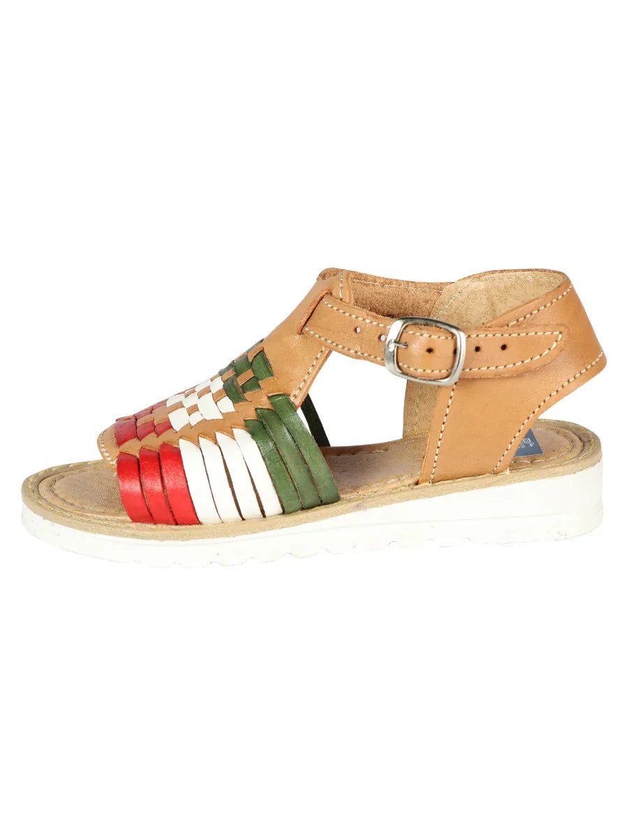 Artisanal Mexican Sandals Leather Tricolor 603943 - N4dboots.com