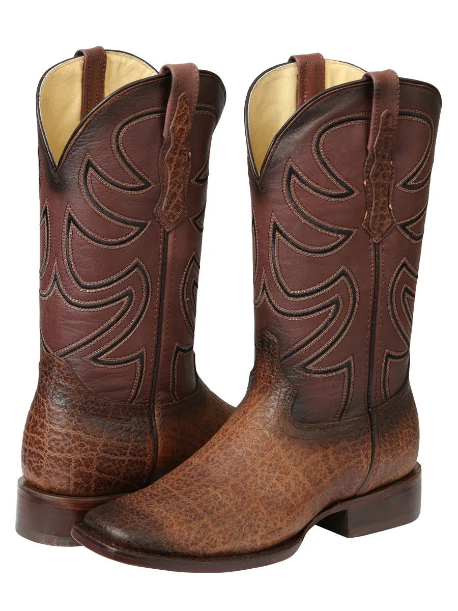 Men’s El General Rodeo Boots - Tobacco Elephant Print 45665 - N4dboots.com