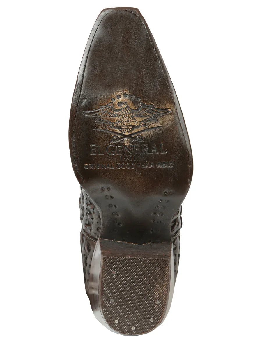 El General Women’s Embroidered Western Boots - Choco 45782 - N4dboots.com