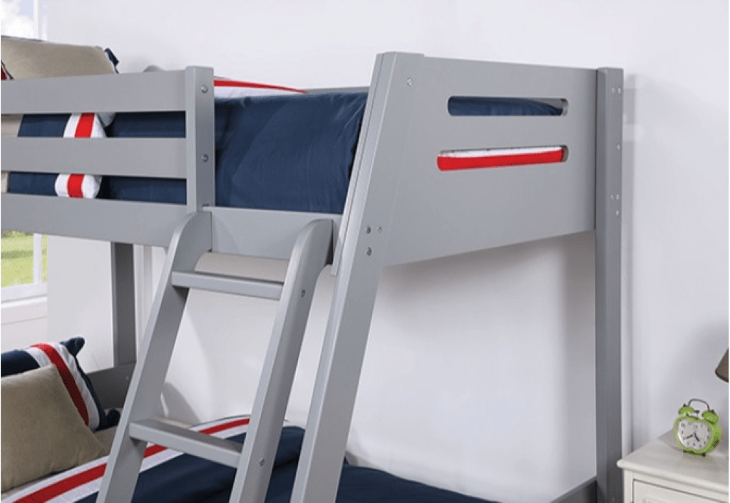 EMILE Twin/Full Bunk Bed | FM - BK003GY - BED Color Gray - N4dboots.com