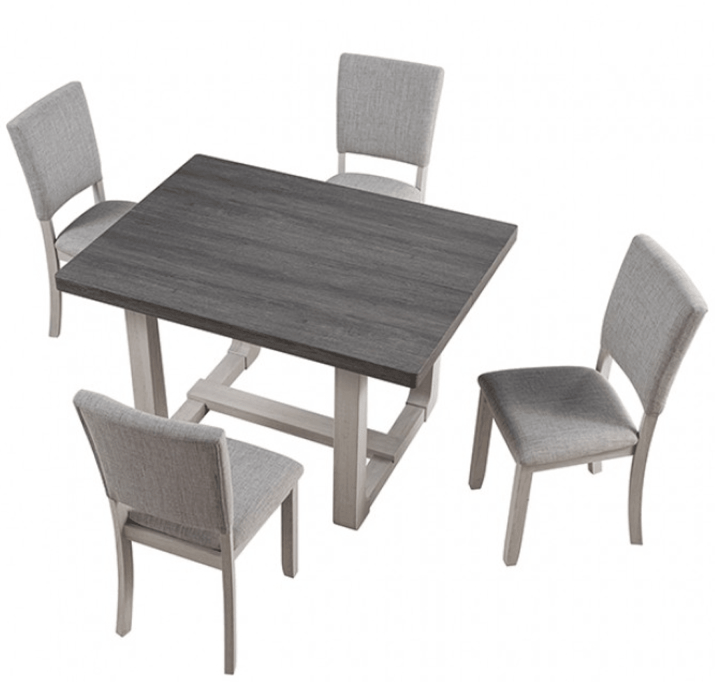 SAURO 5 Pc Dining Table Set | SL3405GY - T - 5PC Color Gray - N4dboots.com