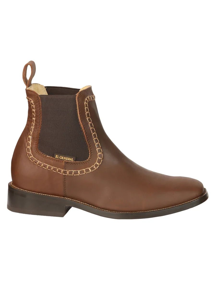 El General Men’s Leather Ankle Boots - Brown 45421 - N4dboots.com