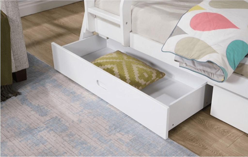 EMILEE Twin/Full Bunk Bed | FM - BK003WH - BED Color White - N4dboots.com