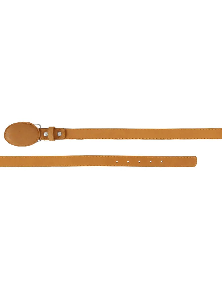 Kids Western Belt - El General Nobuck Honey 45444 - N4dboots.com