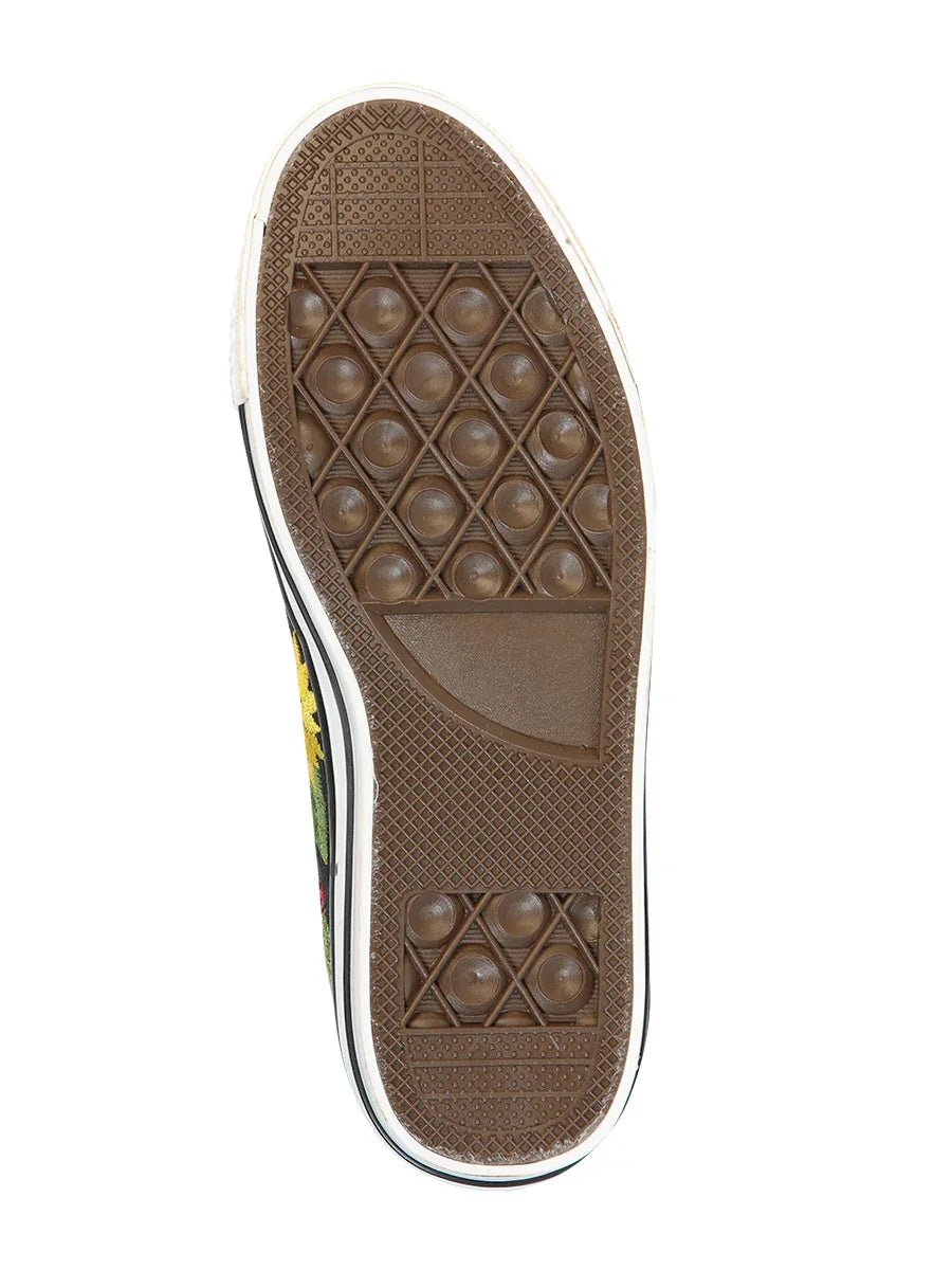 Artisanal Embroidered Sneakers Textile Canvas White 602786 - N4dboots.com