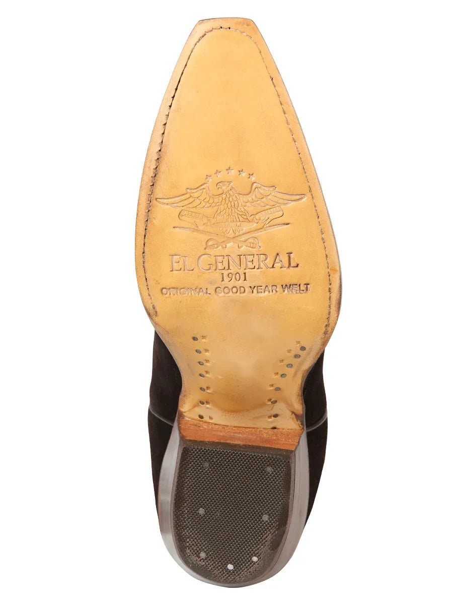 El General Women’s Embroidered Western Boots - Dark Brown 45789 - N4dboots.com