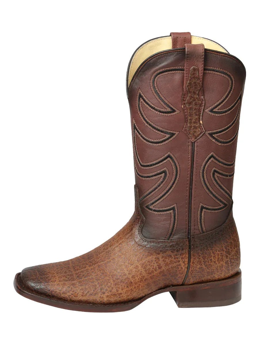 Men’s El General Rodeo Boots - Tobacco Elephant Print 45665 - N4dboots.com