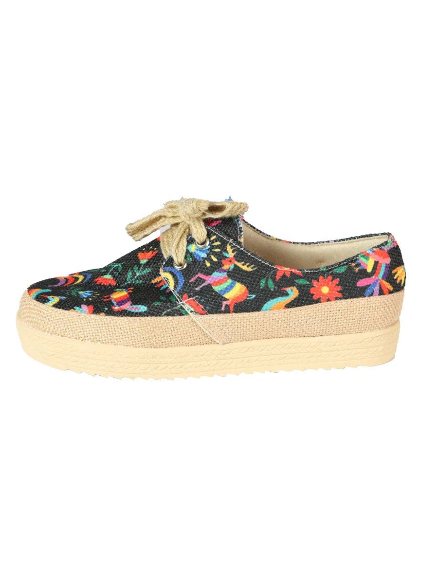Mexican Artisanal Yute Tennis 50% Cotton, 50% Polyester Multicolor 603958 - N4dboots.com