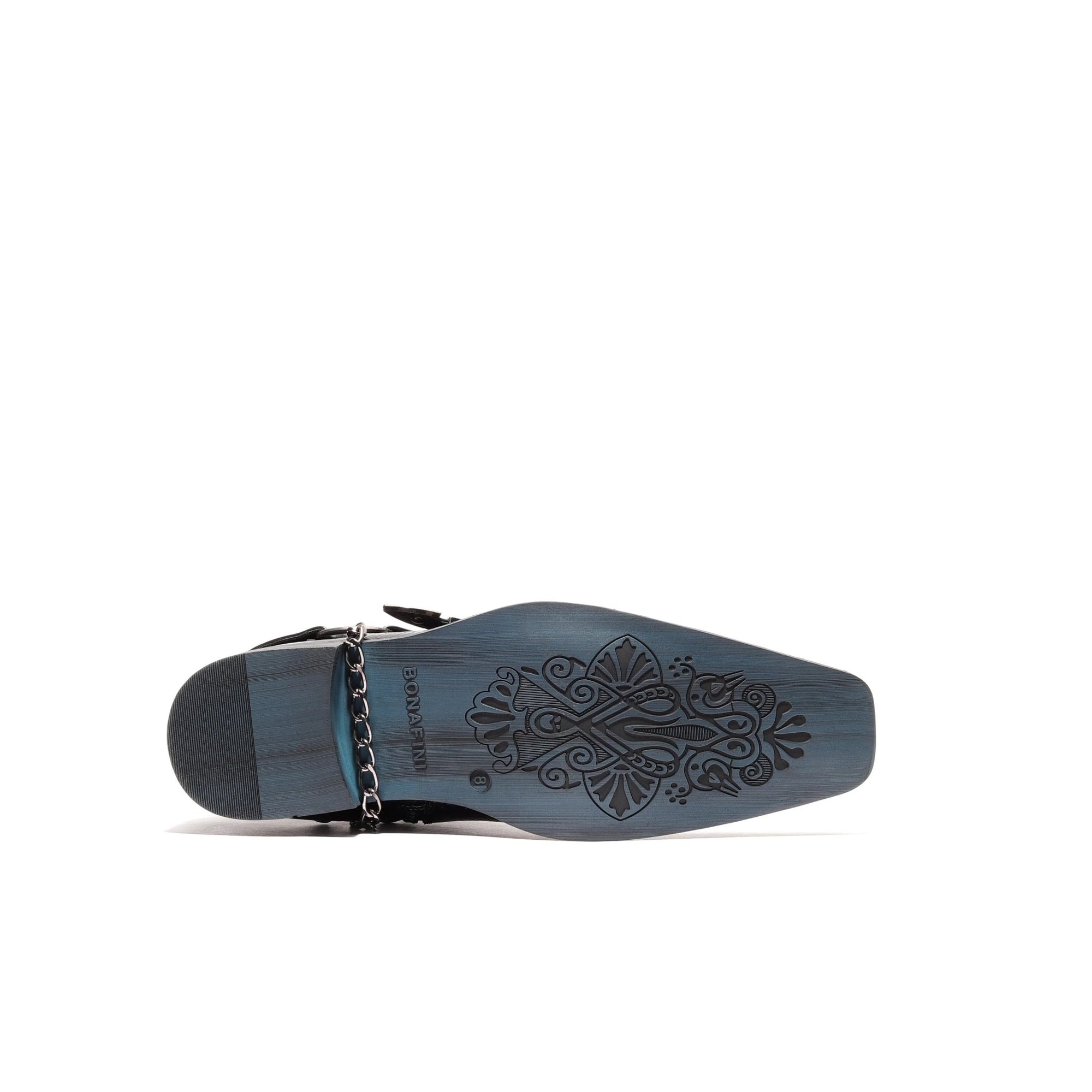Chain Link Harness Boot D - 717 Axel Black - N4dboots.com