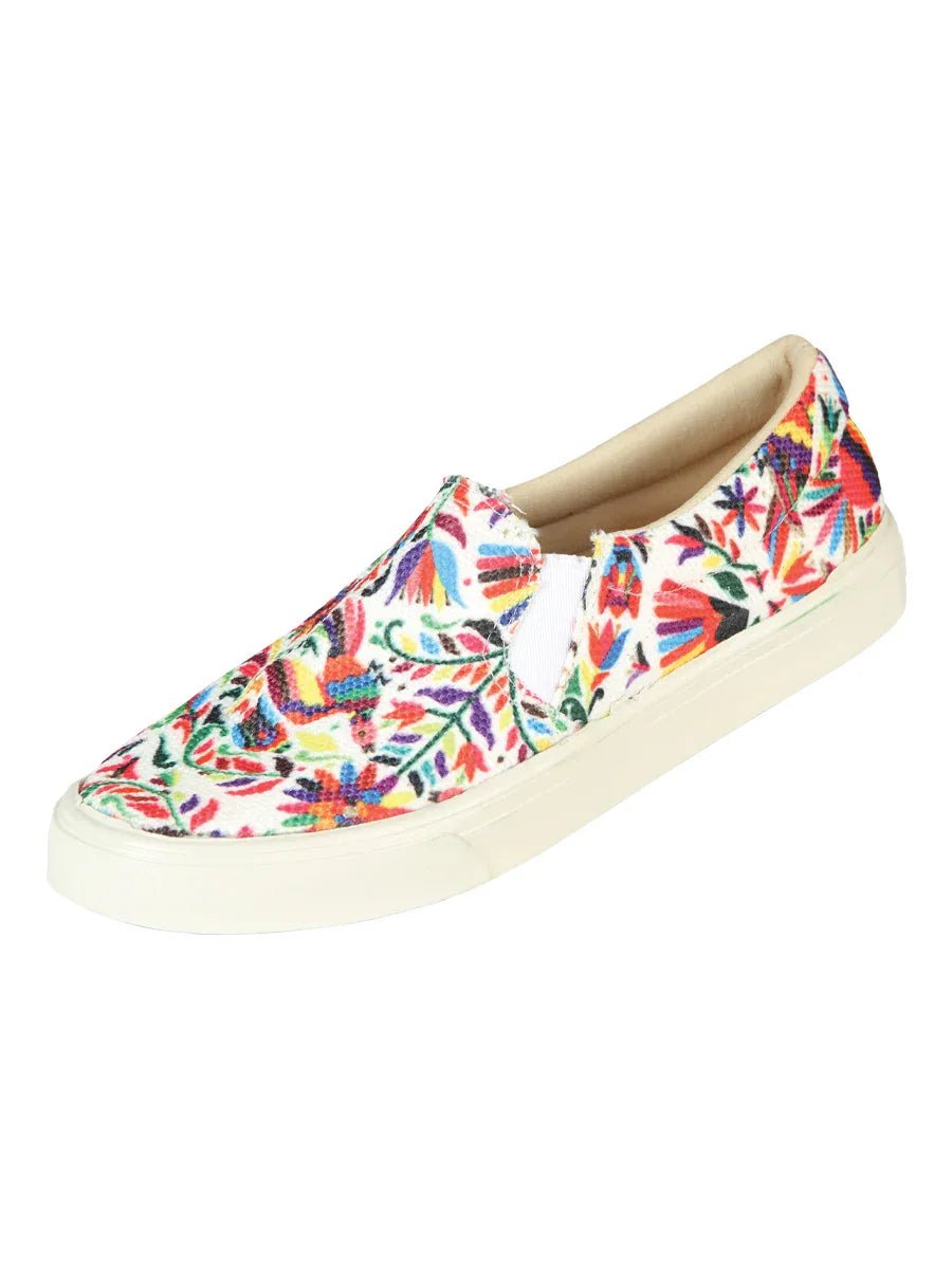 Mexican Artisanal Yute Tennis 50% Cotton, 50% Polyester White 603956 - N4dboots.com