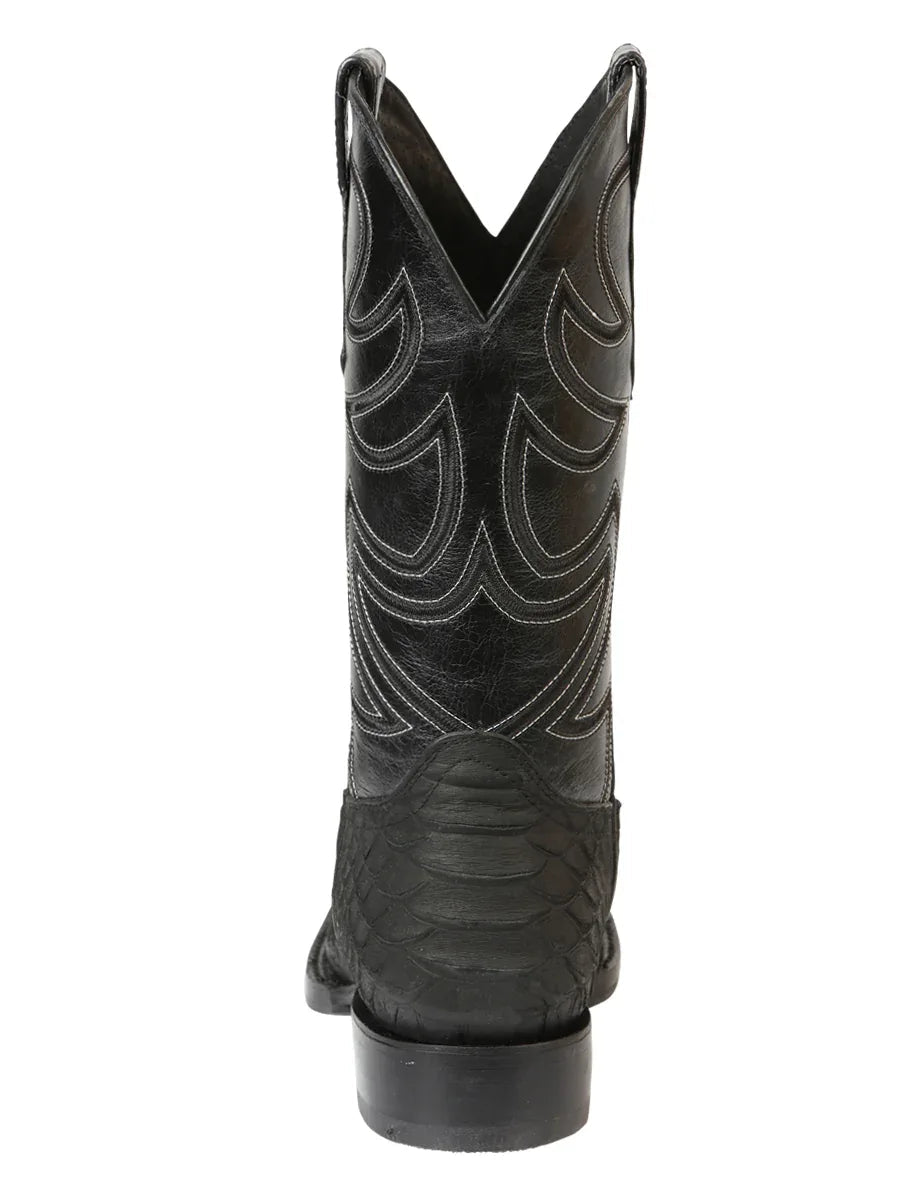 El General Men’s Rodeo Boot Imitation Python - Black 45561 - N4dboots.com
