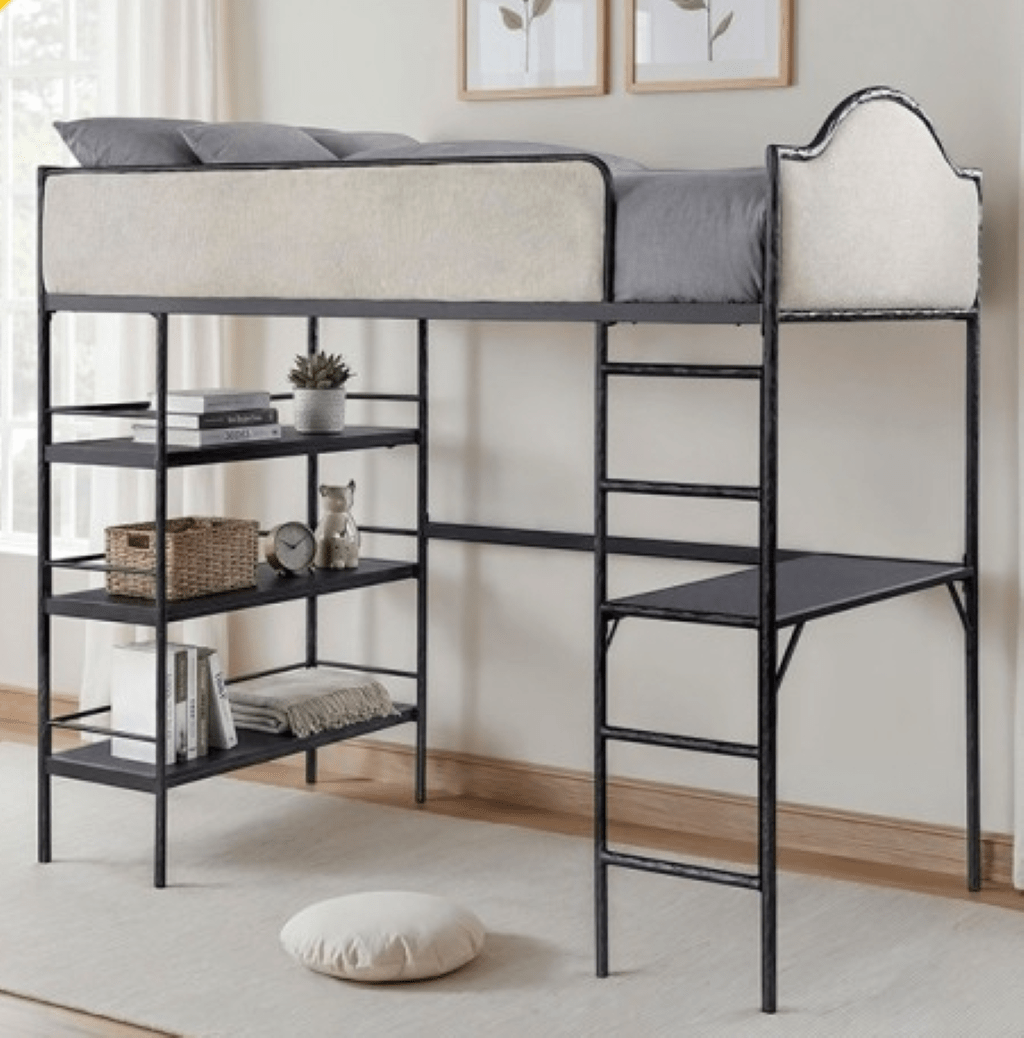 FORLI Twin Loft Bed | FM - BK700BK - T Color Black - N4dboots.com