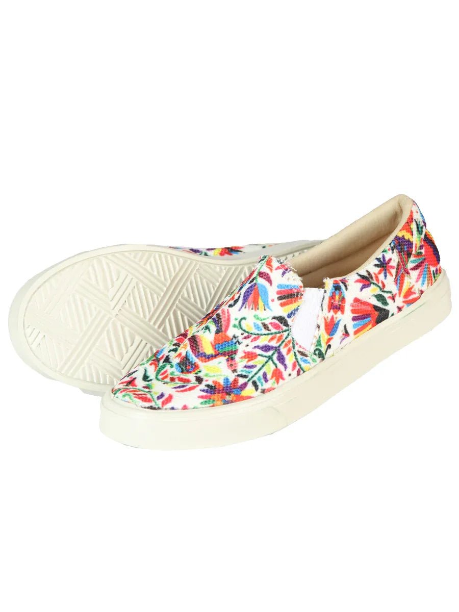 Mexican Artisanal Yute Tennis 50% Cotton, 50% Polyester White 603956 - N4dboots.com