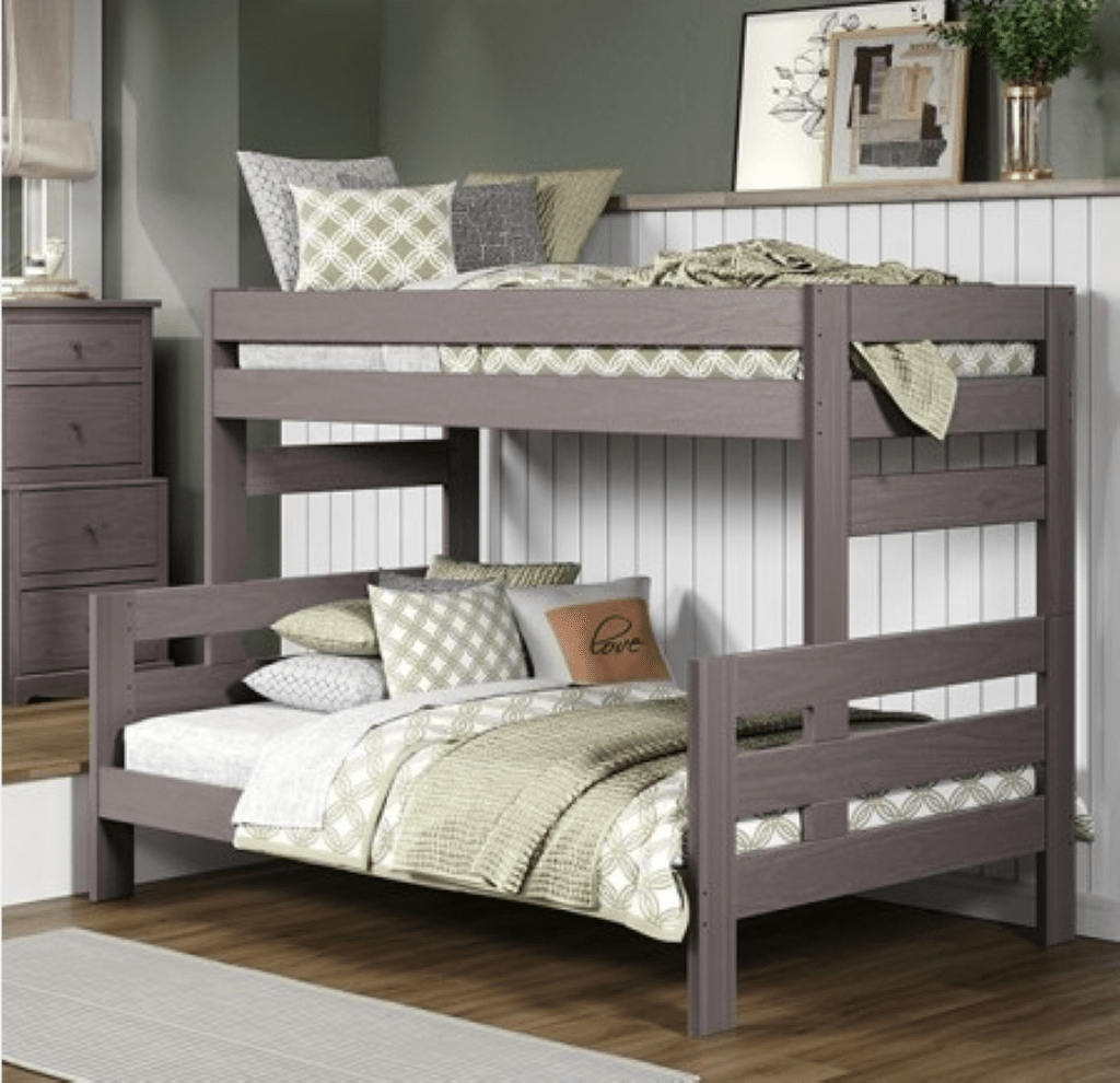 DAMARIS Twin/Full Bunkbed | AM - BK306GY - BED Color Gray - N4dboots.com