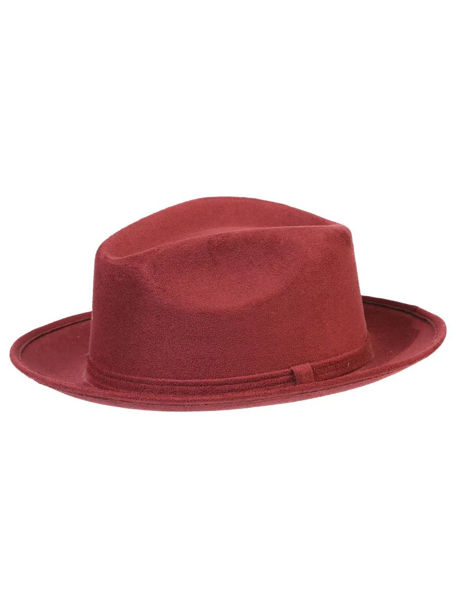 Artisanal Hand Painted Hat Suede Wine 603821 - N4dboots.com